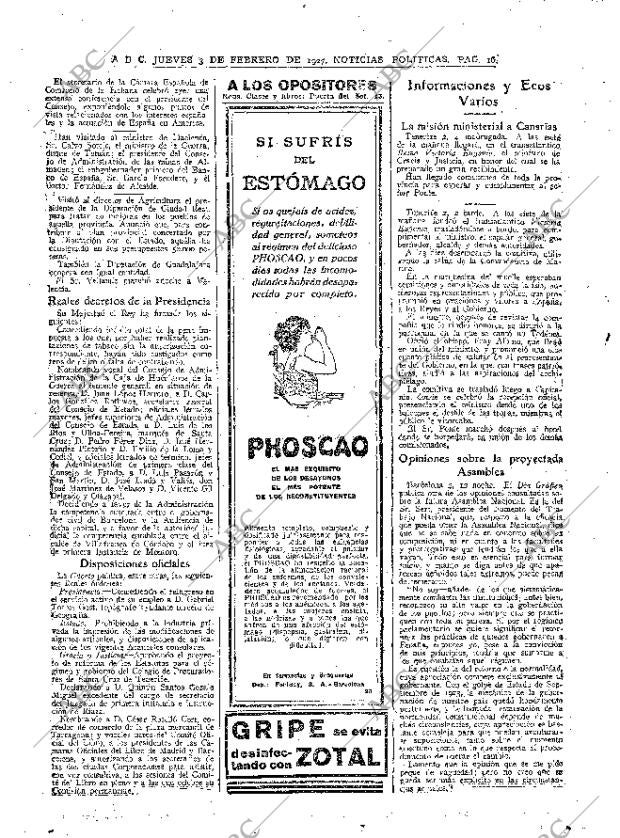 ABC MADRID 03-02-1927 página 16