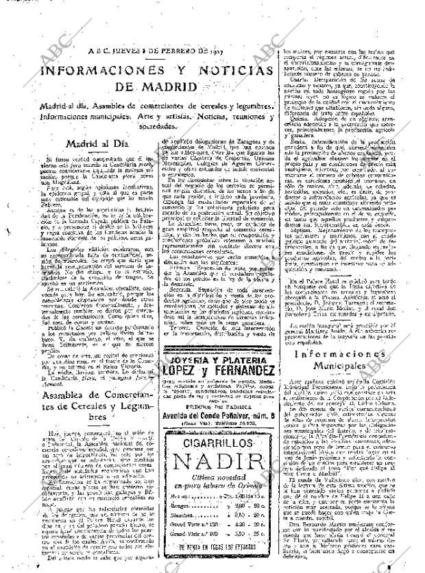 ABC MADRID 03-02-1927 página 19