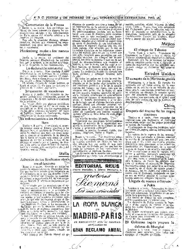 ABC MADRID 03-02-1927 página 26