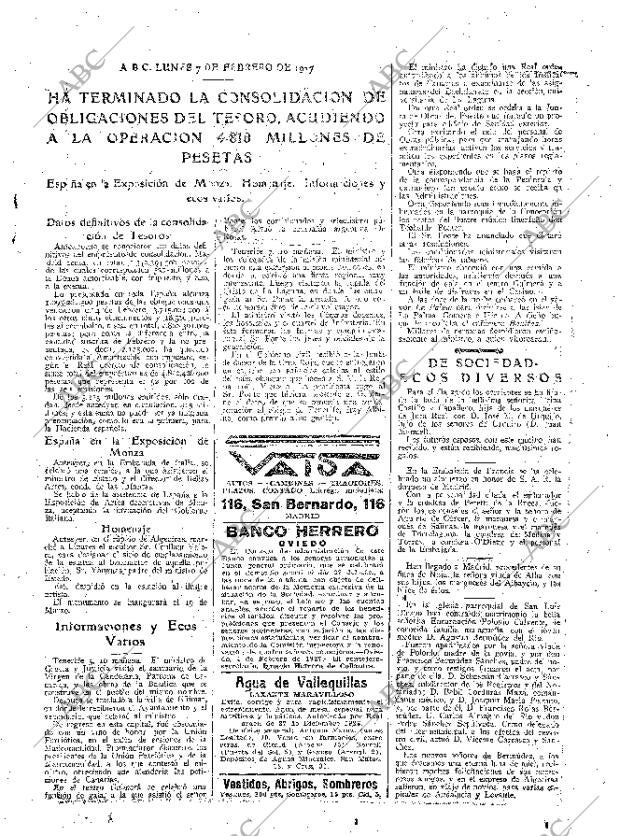 ABC MADRID 07-02-1927 página 19