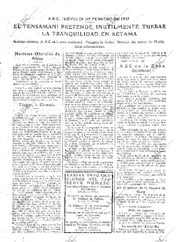 ABC MADRID 10-02-1927 página 15