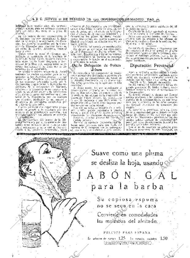 ABC MADRID 10-02-1927 página 20