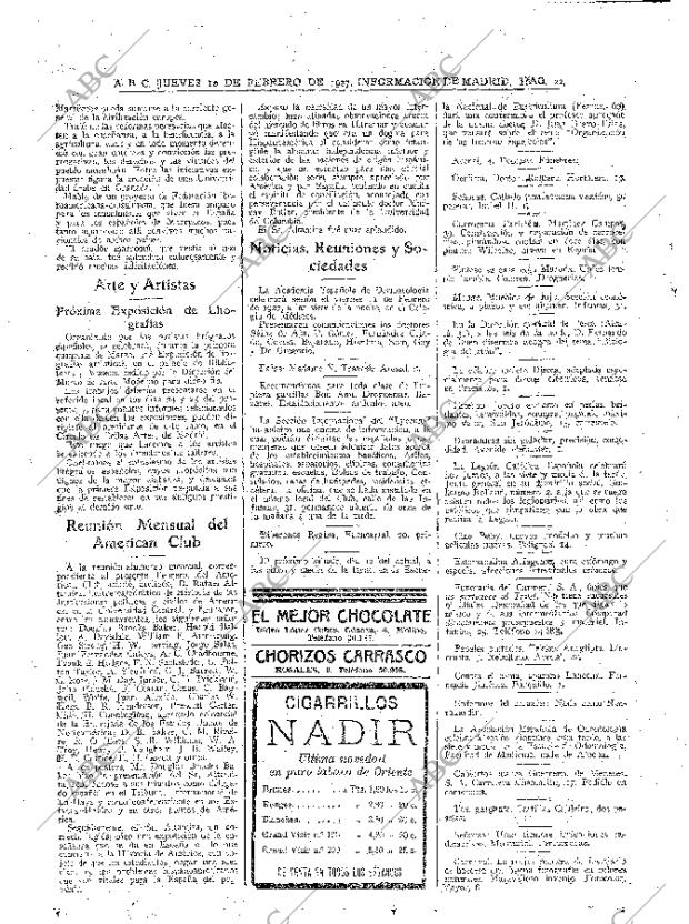 ABC MADRID 10-02-1927 página 22