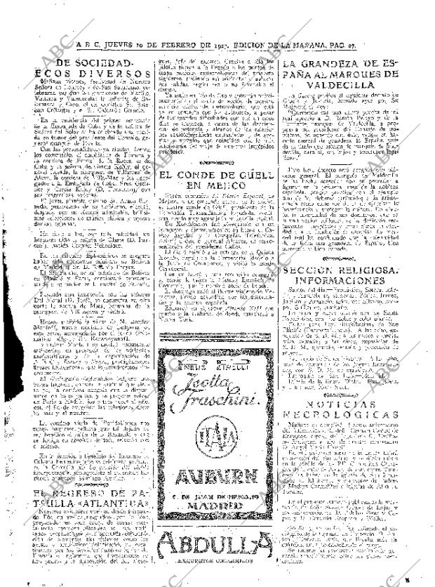 ABC MADRID 10-02-1927 página 27