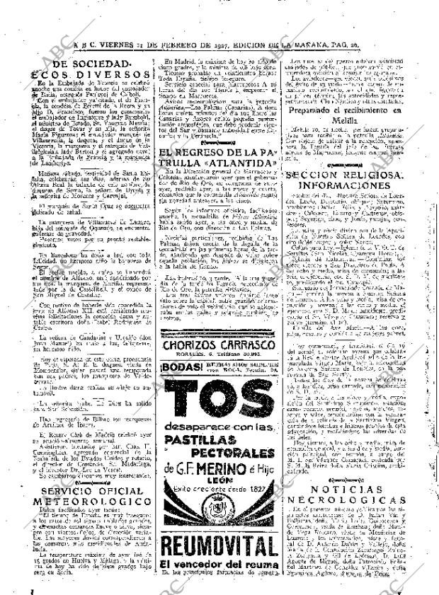 ABC MADRID 11-02-1927 página 26