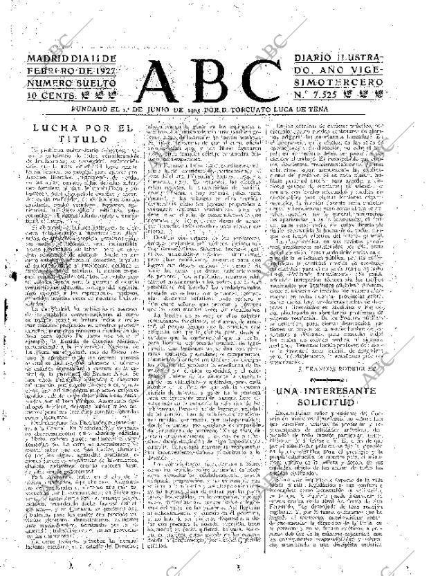 ABC MADRID 11-02-1927 página 3