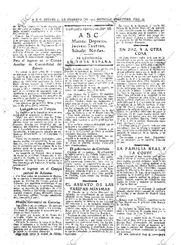 ABC MADRID 17-02-1927 página 17