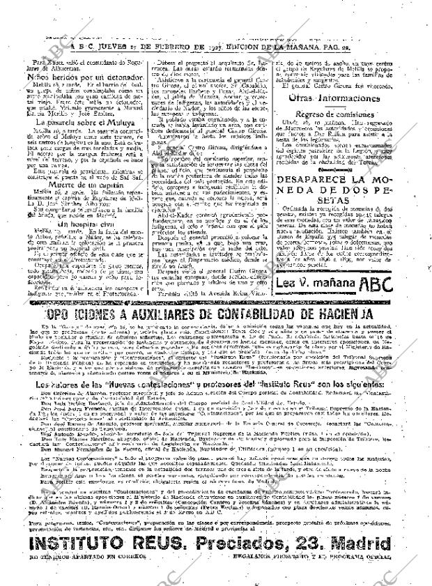 ABC MADRID 17-02-1927 página 22