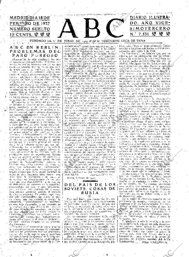 ABC MADRID 18-02-1927 página 3