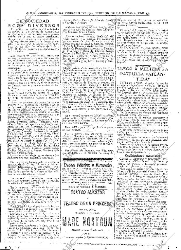 ABC MADRID 27-02-1927 página 45