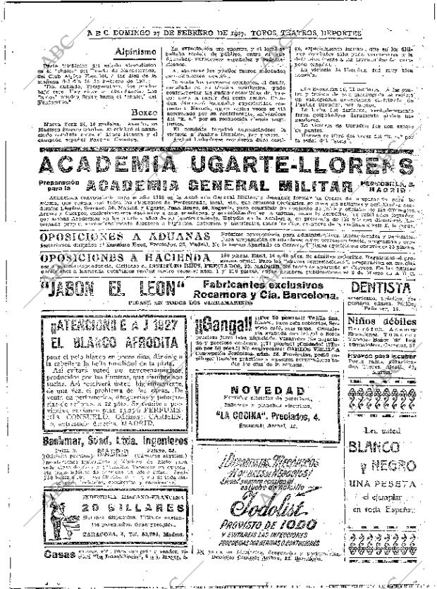 ABC MADRID 27-02-1927 página 56