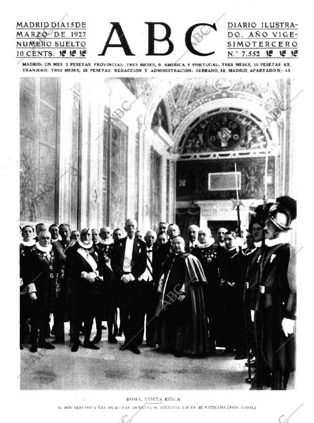 ABC MADRID 15-03-1927 página 1