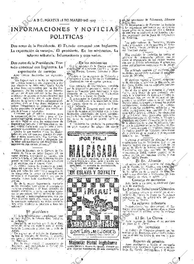 ABC MADRID 15-03-1927 página 19