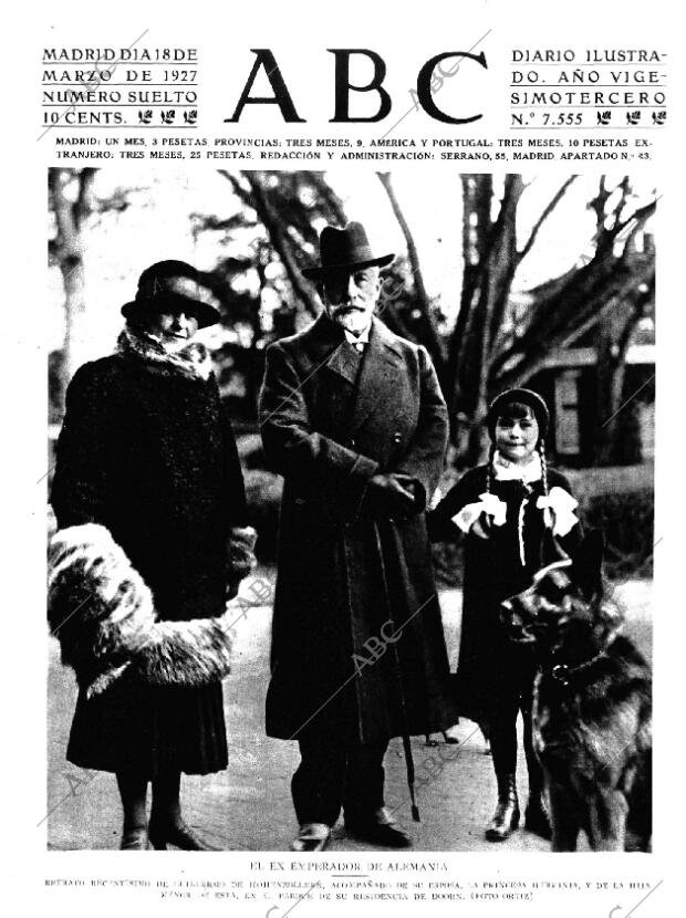 ABC MADRID 18-03-1927 página 1