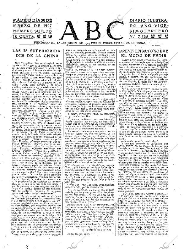 ABC MADRID 30-03-1927 página 3