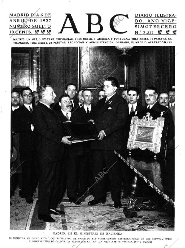 ABC MADRID 06-04-1927 página 1