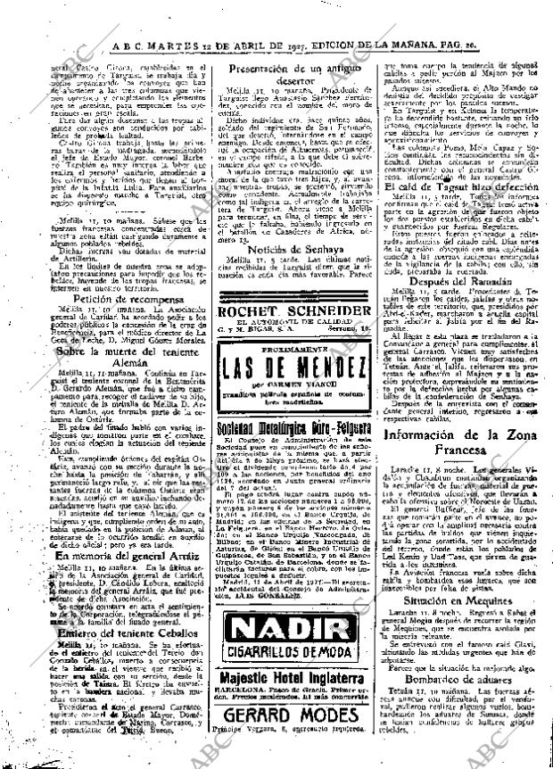 ABC MADRID 12-04-1927 página 20