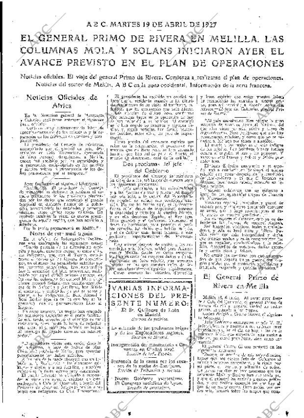 ABC MADRID 19-04-1927 página 15