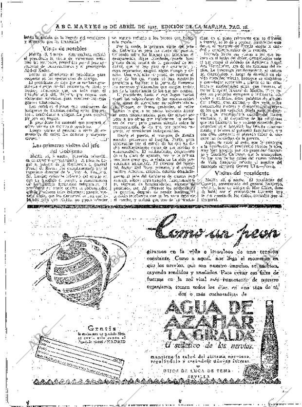ABC MADRID 19-04-1927 página 16