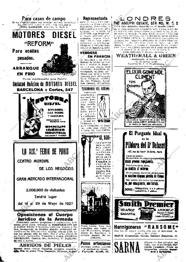 Periodico Abc Madrid 20 04 1927 Portada Archivo Abc