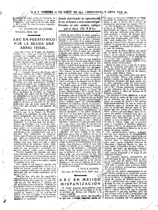 ABC MADRID 22-04-1927 página 11