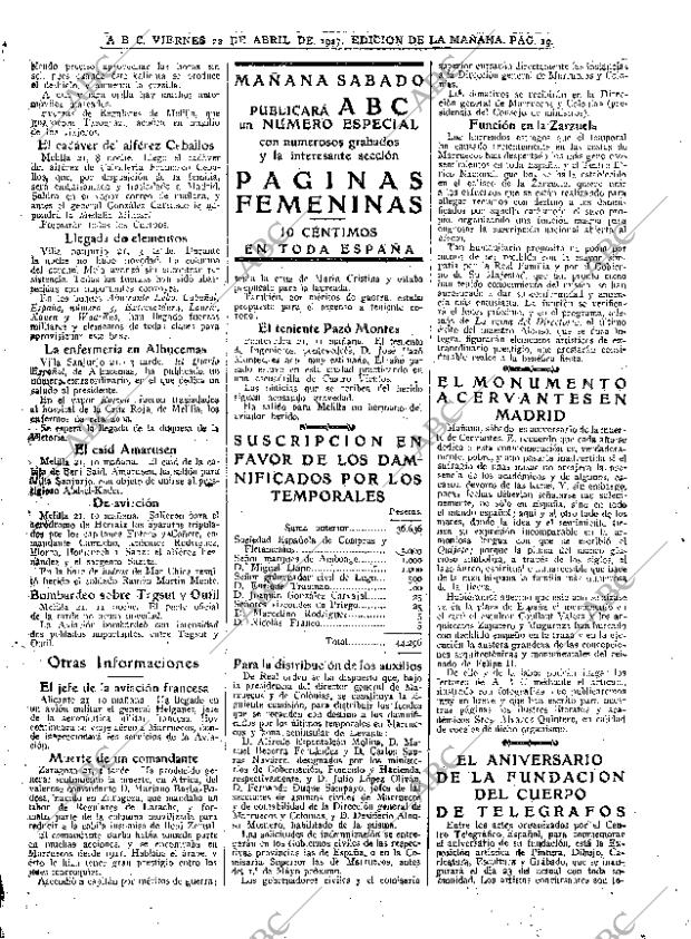 ABC MADRID 22-04-1927 página 19