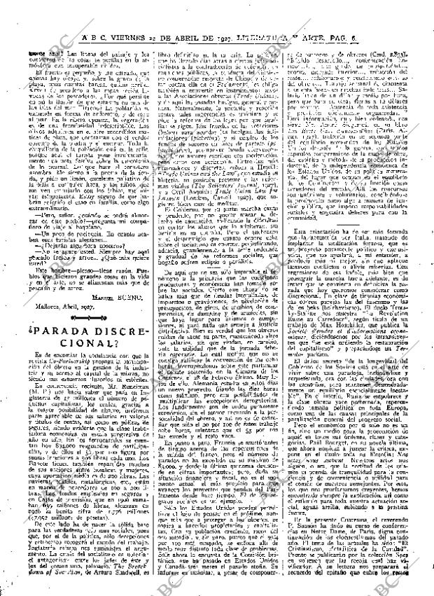 ABC MADRID 22-04-1927 página 6