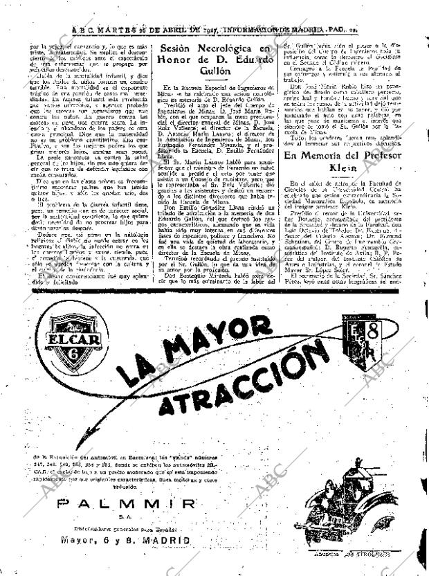 ABC MADRID 26-04-1927 página 22
