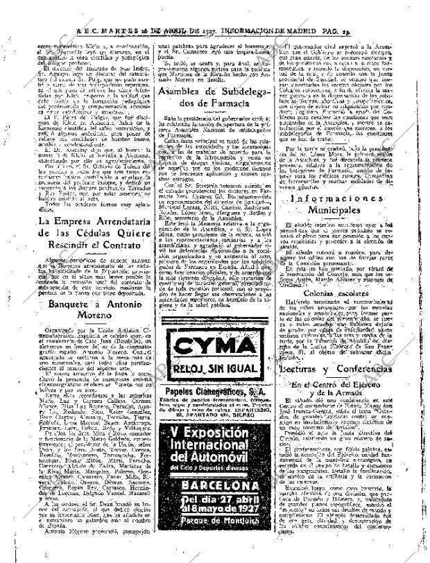 ABC MADRID 26-04-1927 página 23