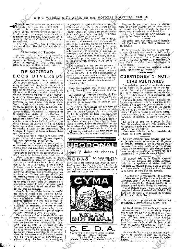 ABC MADRID 29-04-1927 página 18