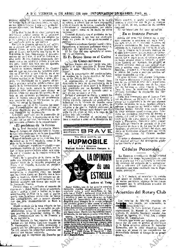 ABC MADRID 29-04-1927 página 22