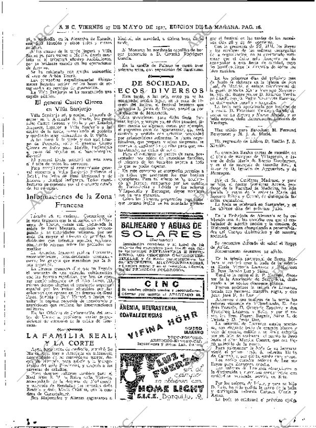 ABC MADRID 27-05-1927 página 16