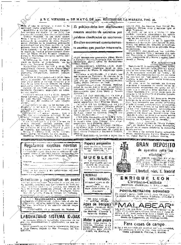 ABC MADRID 27-05-1927 página 36