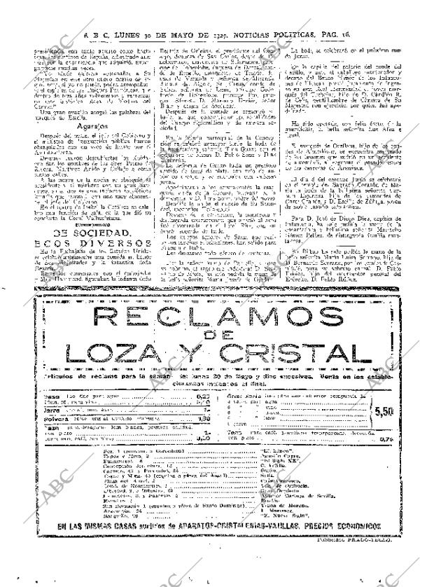 ABC MADRID 30-05-1927 página 16