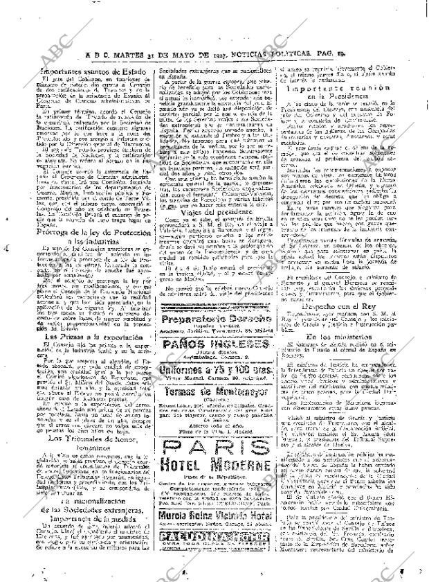 ABC MADRID 31-05-1927 página 19