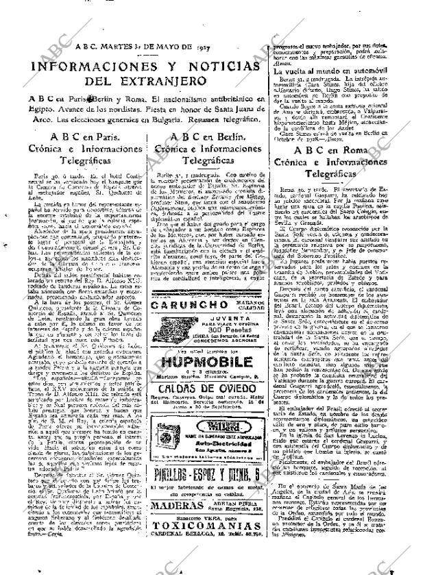 ABC MADRID 31-05-1927 página 33