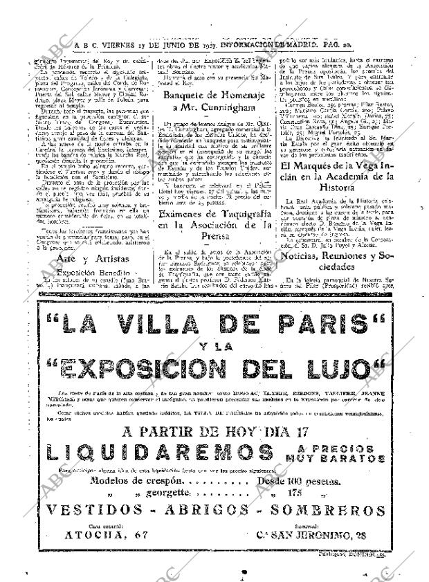 ABC MADRID 17-06-1927 página 20