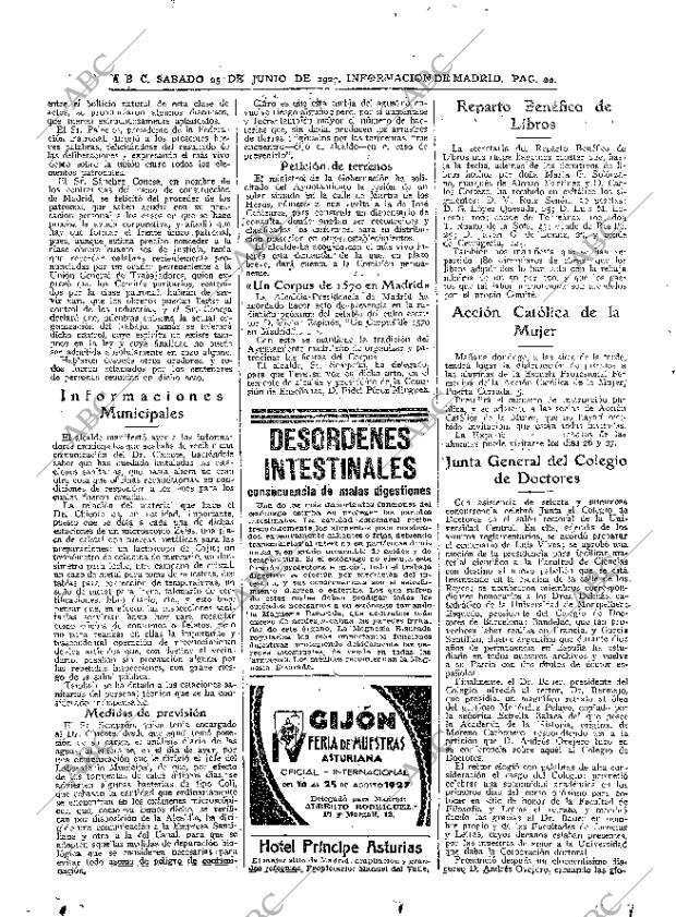 ABC MADRID 25-06-1927 página 22