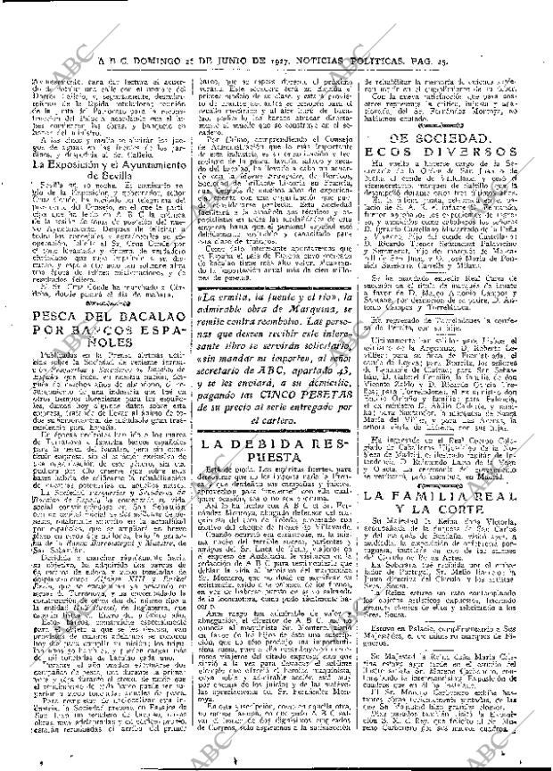 ABC MADRID 26-06-1927 página 25