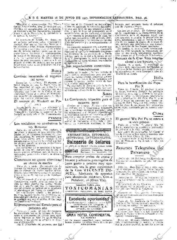 ABC MADRID 28-06-1927 página 36
