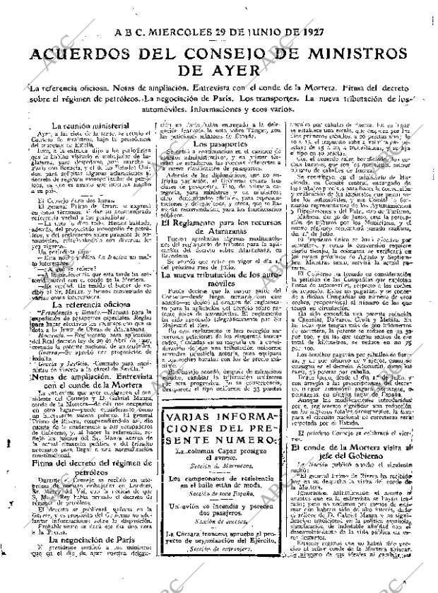 ABC MADRID 29-06-1927 página 15