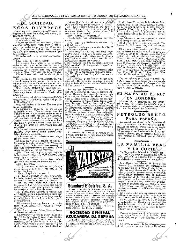 ABC MADRID 29-06-1927 página 20