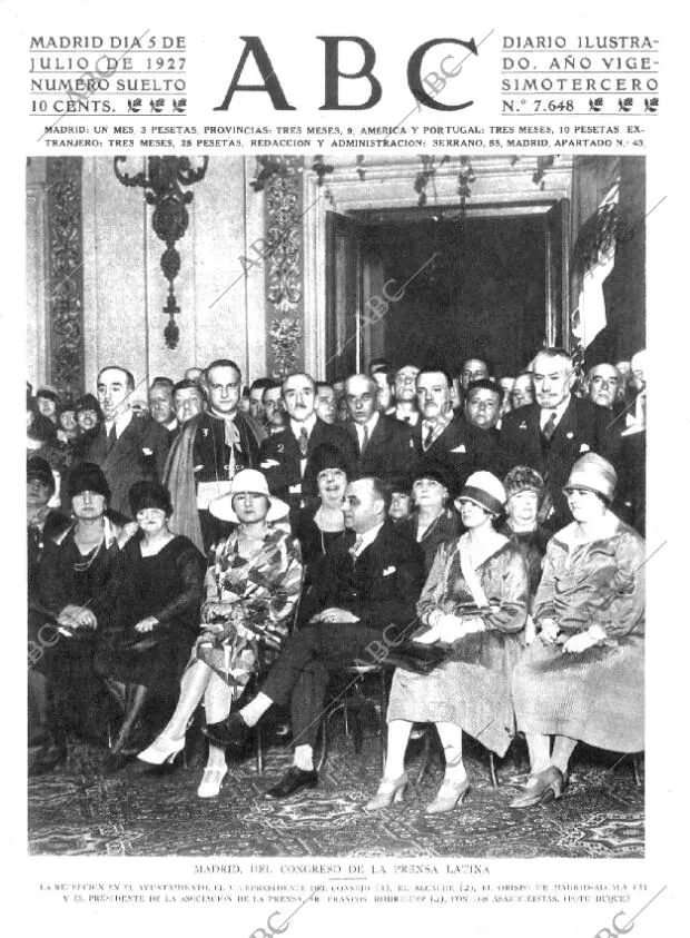 ABC MADRID 05-07-1927 página 1