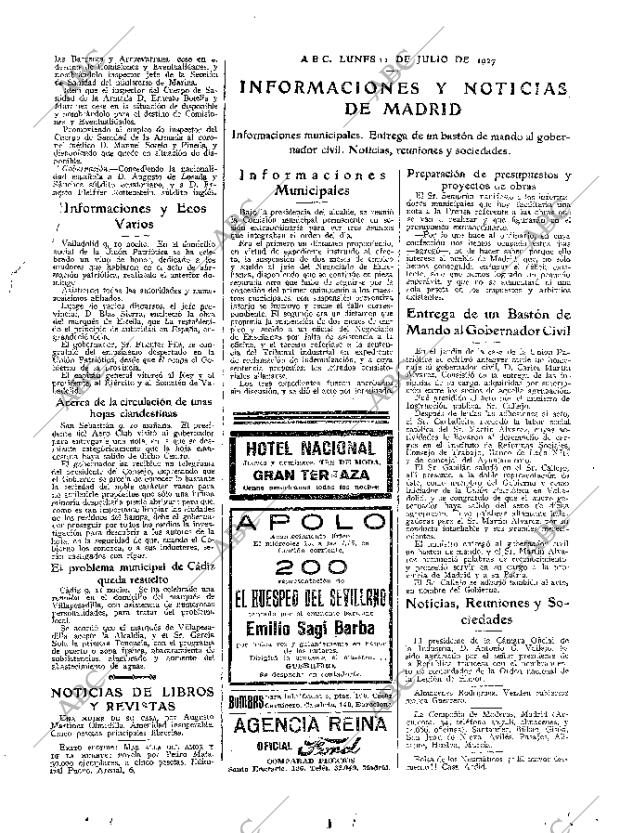 ABC MADRID 11-07-1927 página 21