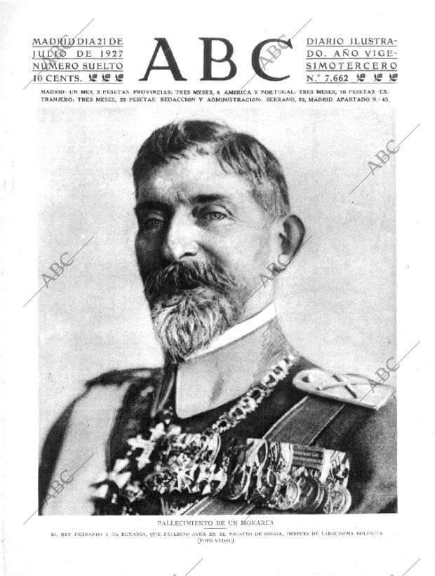 ABC MADRID 21-07-1927 página 1