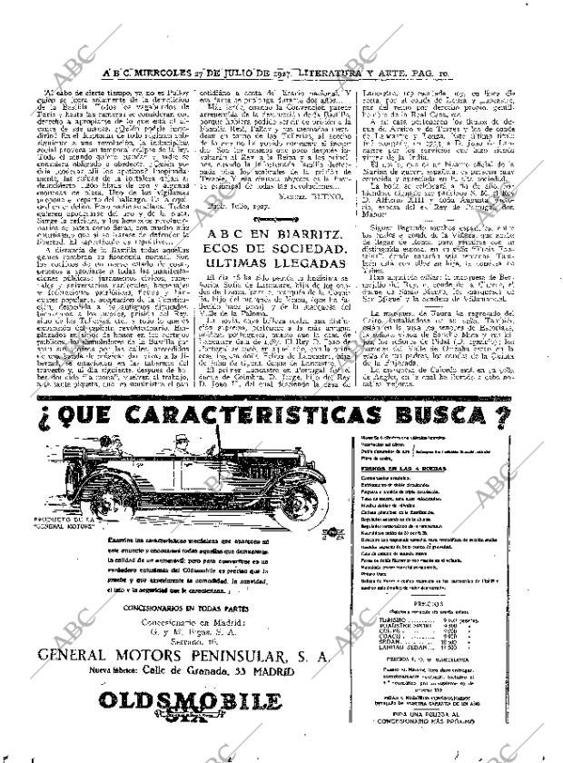 ABC MADRID 27-07-1927 página 10