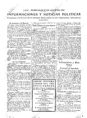 ABC MADRID 27-07-1927 página 15