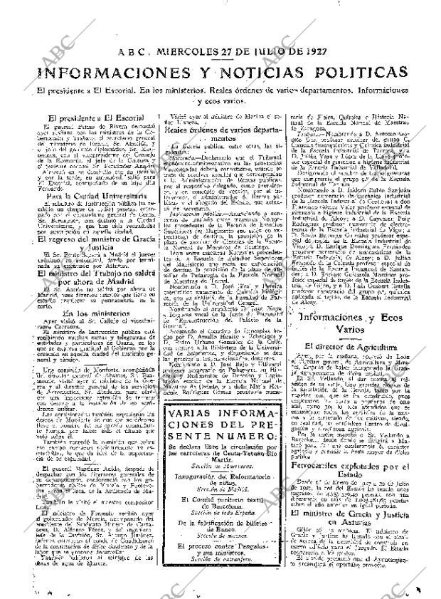 ABC MADRID 27-07-1927 página 15