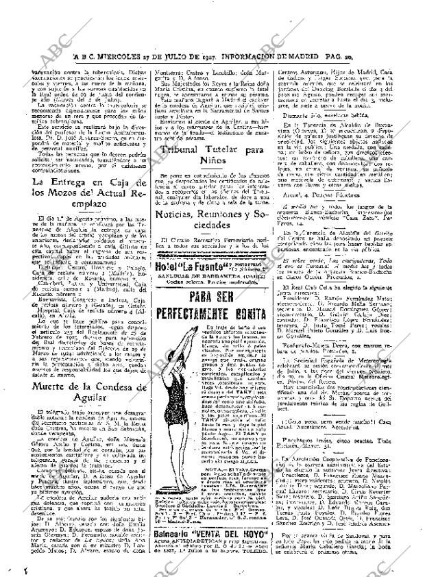 ABC MADRID 27-07-1927 página 20