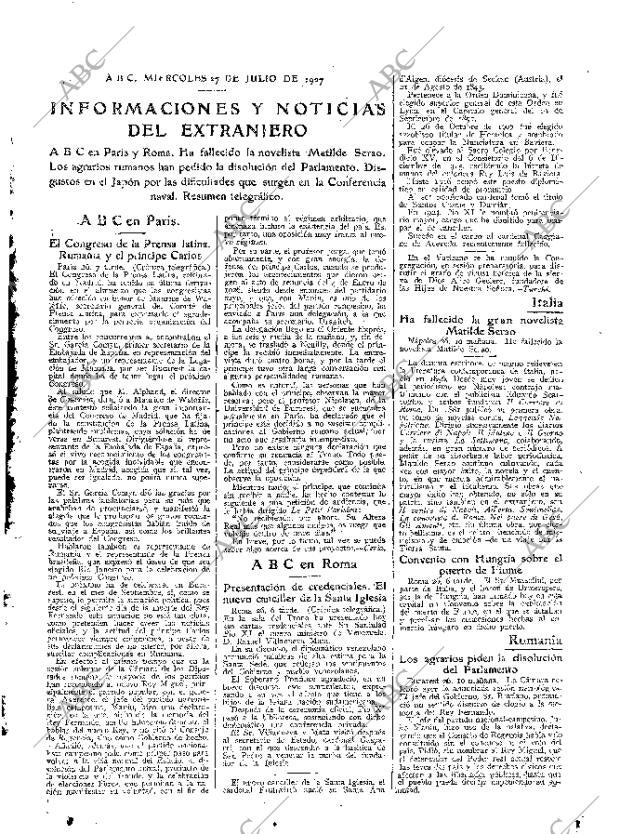 ABC MADRID 27-07-1927 página 25